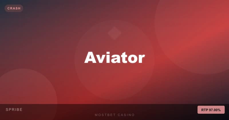 Aviator - Mostbet casino oyunu