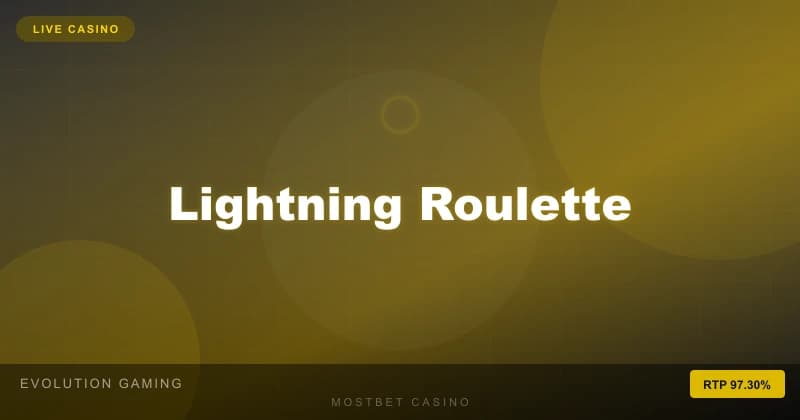 Lightning Roulette - Mostbet casino oyunu